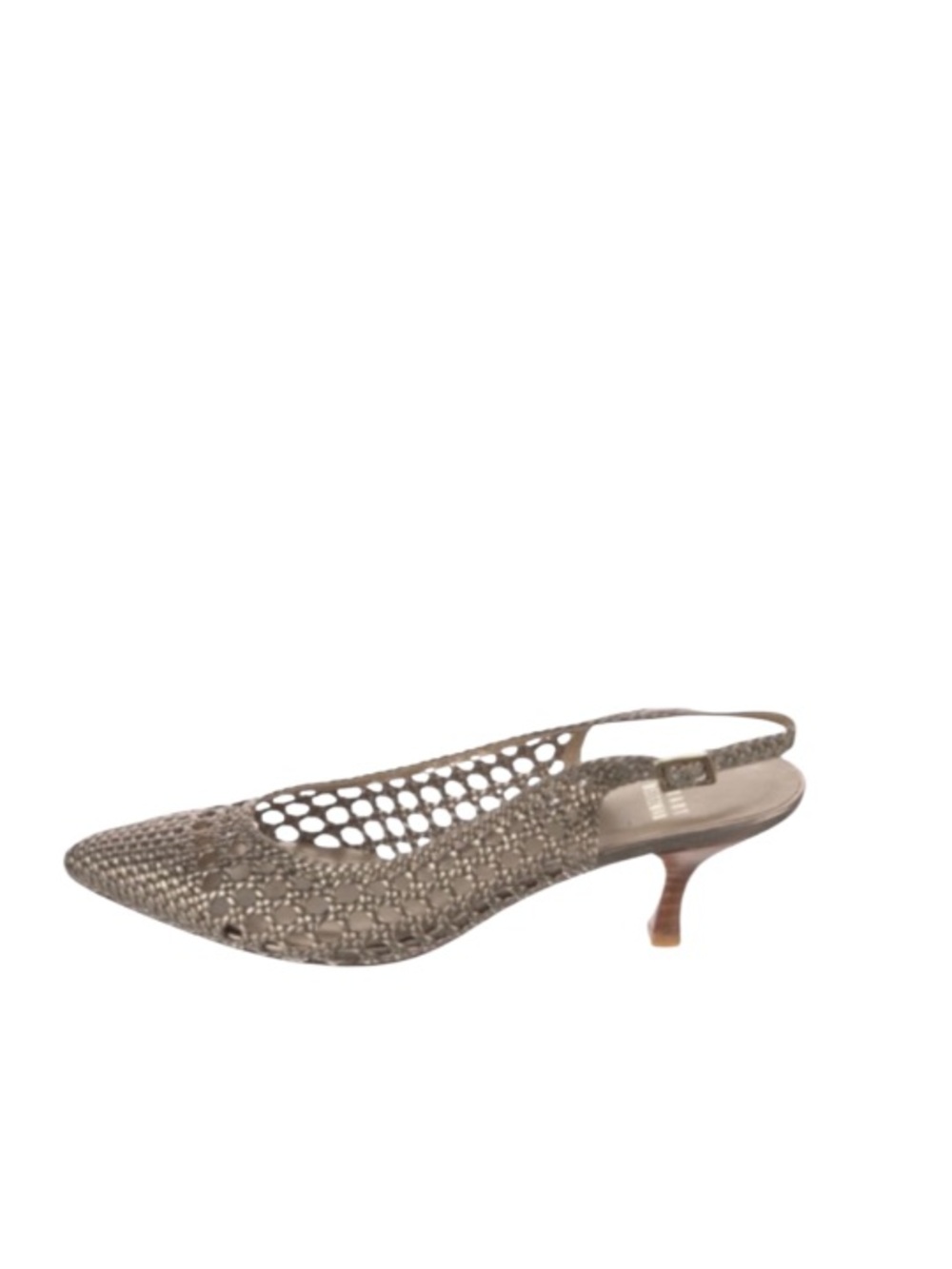 Stuart Weitzman Braided Leather Slingback Heels